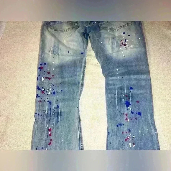 Another Hype Piece (AHP) Mens Jeans Sz 36x32 Skinny Fit Distressed Grunge B0059 - Picture 6 of 13